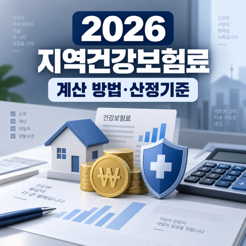 지역건강보험료 계산 방법과 산정기준｜2026년 보험료 조회까지
