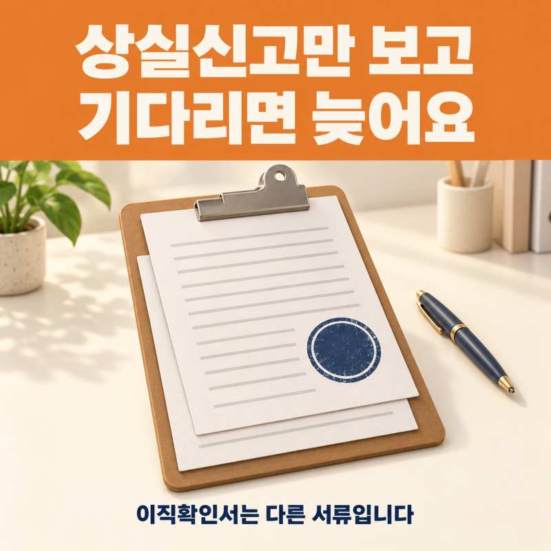 이직확인서, 상실신고만 확인하고 기다리면 며칠 더 밀립니다