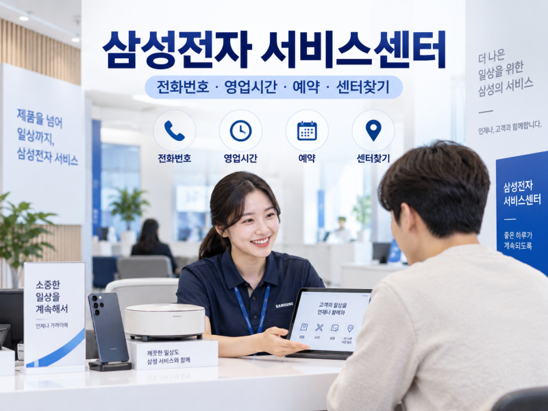 삼성전자 서비스센터 어디로 가야 할까? 전화번호·영업시간·예약·센터찾기