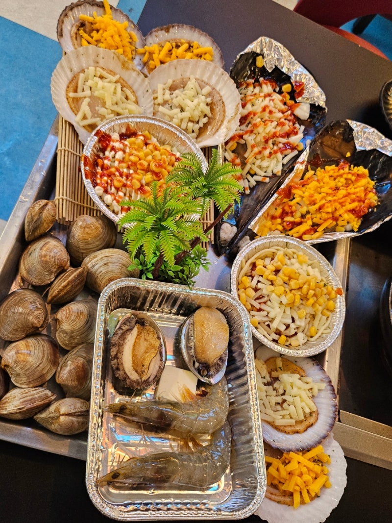 강릉 세인트존스호텔 근처 맛집｜다이닝조개 조개구이+새우 소금구이 후기