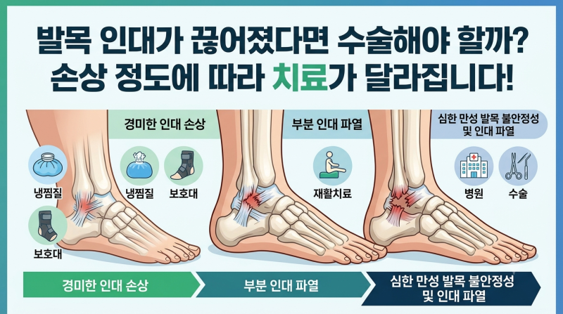 발목 인대 손상, 수술까지 해야 할까? 치료 방법과 회복 과정