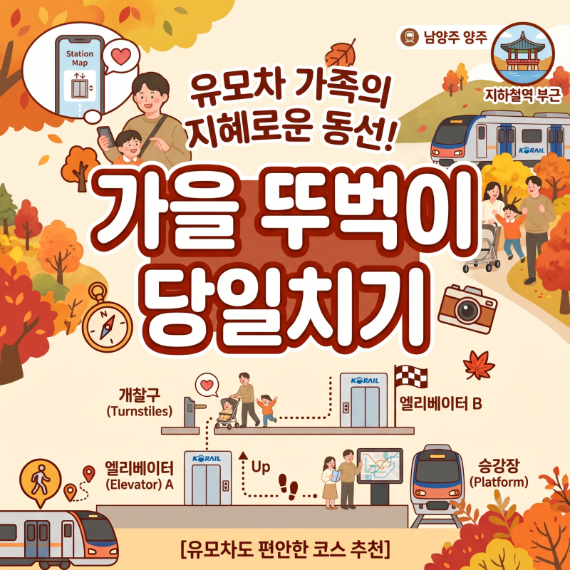 [가을 뚜벅이 여행] 차 없이 떠나는 서울 근교 당일치기 BEST 5! (아이와 함께 유모차도 편한 코....