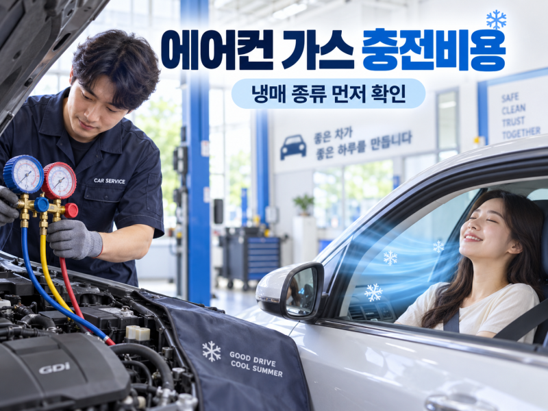 2026 자동차 에어컨 가스 충전비용 얼마? R134a·R1234yf 가격과 냉매 부족 증상