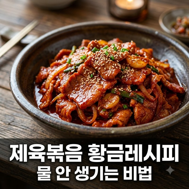 제육볶음 레시피 황금비율! 물 안 생기는 특급 비법 5가지