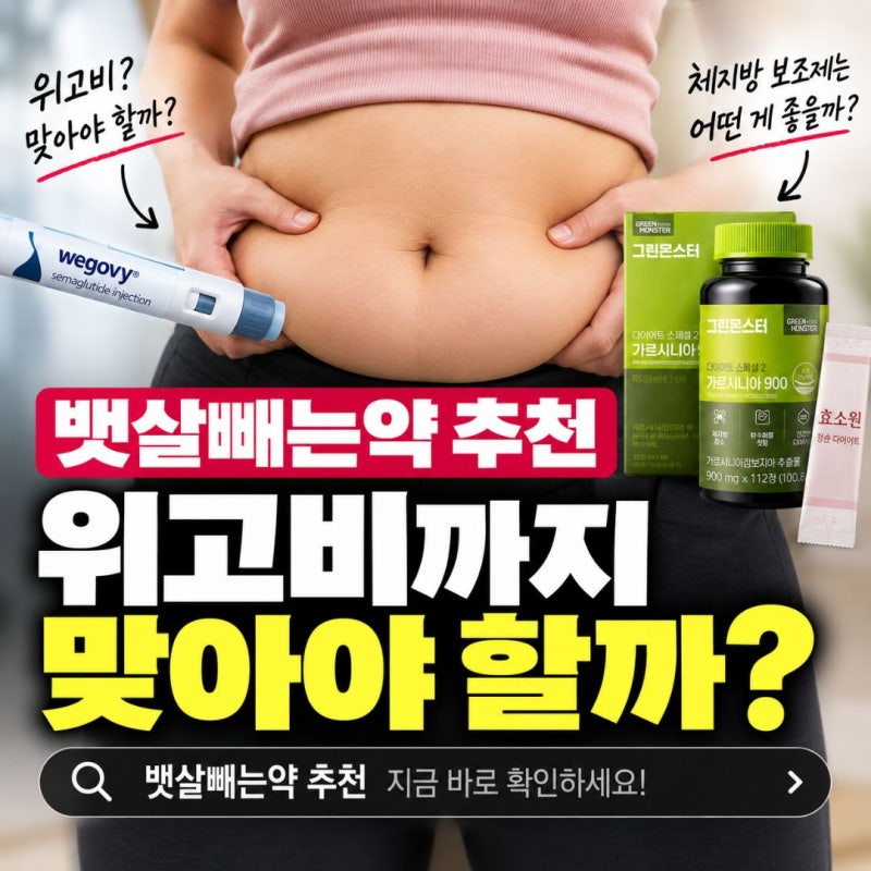뱃살빼는약 추천, 위고비까지 맞아야 할까? 체지방 보조제와 차이