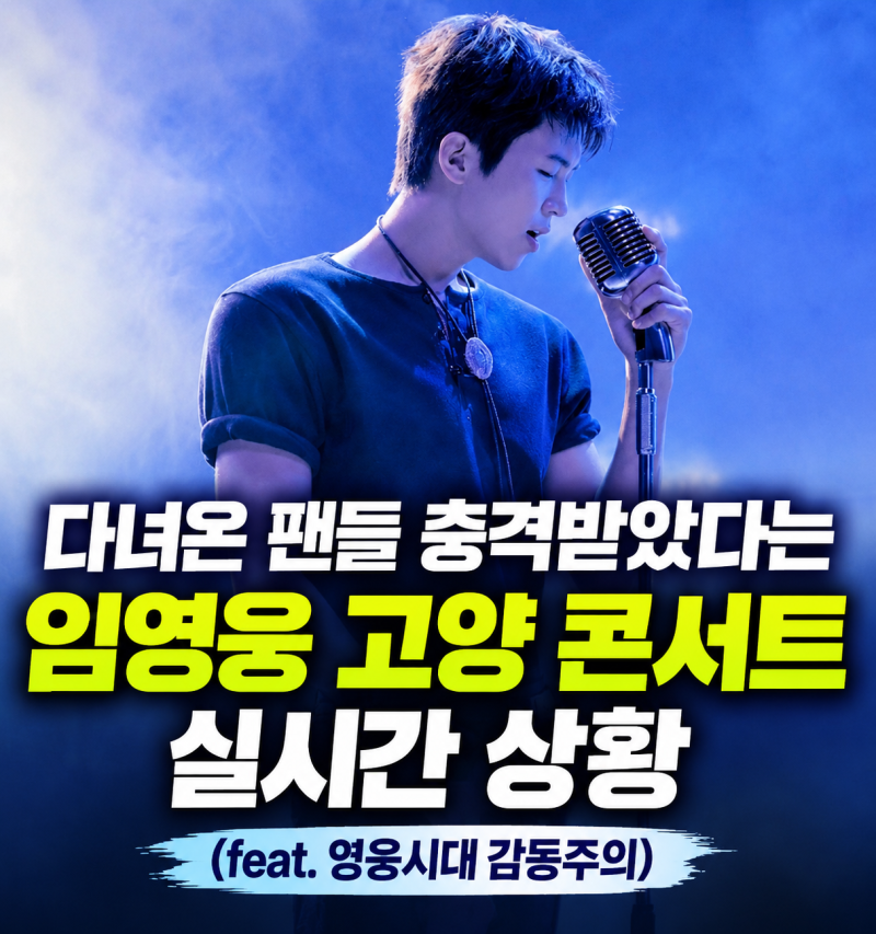 다녀온 팬들 충격받았다는 임영웅 고양 콘서트 실시간 상황 (feat. 영웅시대 감동주의)