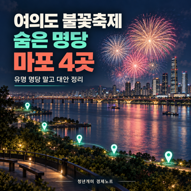 2026 여의도 불꽃축제 숨은 명당 4곳, 마포 어디가 잘 보일까