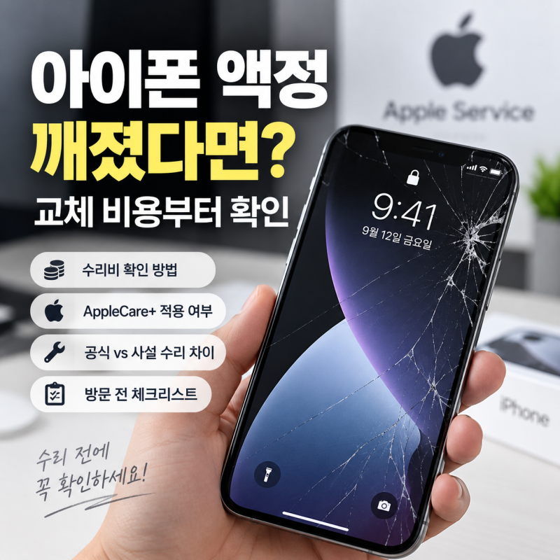 아이폰 액정 교체 비용 조회법｜공식 vs 사설 수리 차이 총정리