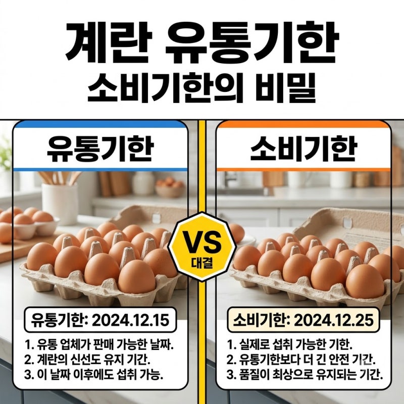 계란 유통기한 지나도 괜찮을까? 소비기한과 신선도 구별법 총정리