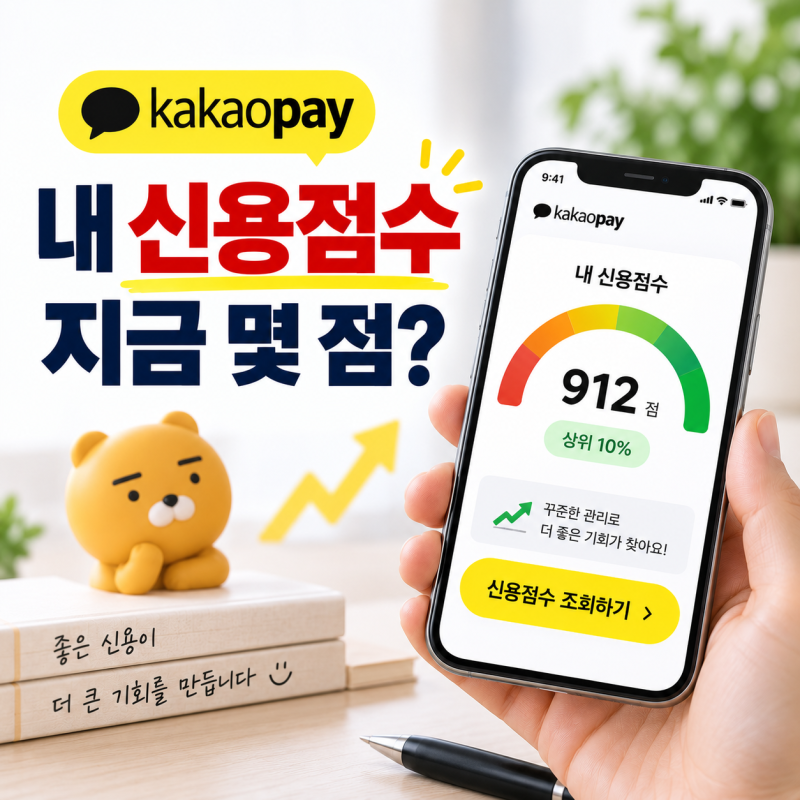 "내 신용점수, 지금 몇 점인지 아시나요?" 카카오페이로 실시간 신용점수 조회부터 무료 올리....