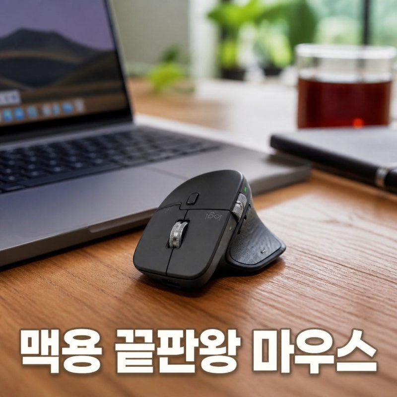 맥북 마우스 추천 ㅣ로지텍코리아 MX MASTER 4 FOR MAC 블루투스 무선 마우스 스페이스블랙