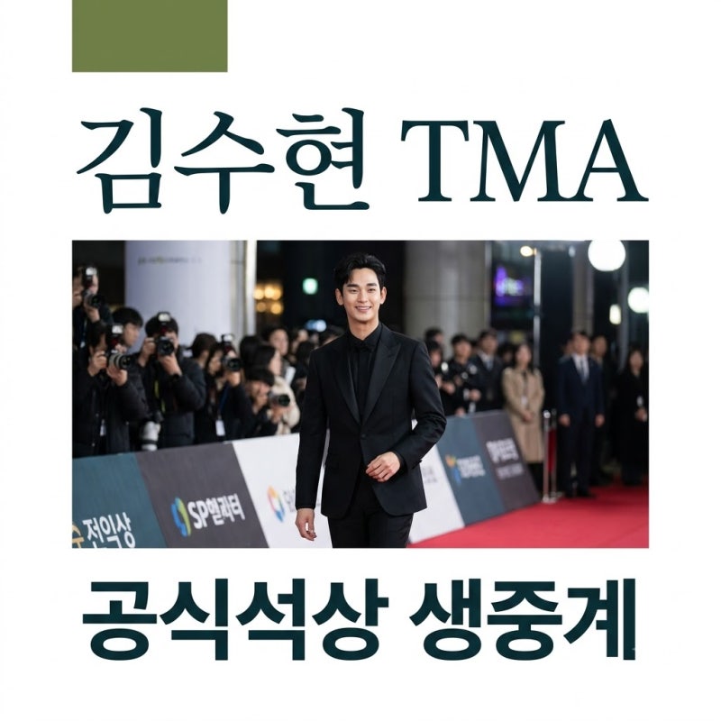 김수현 첫 TMA 공식석상 생중계 일정 및 1년 6개월 만의 복귀 관전포인트
