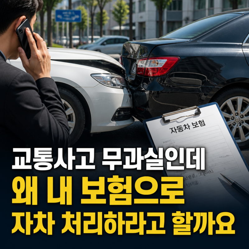 무과실 교통사고 자차 처리, 왜 내 보험사는 상대방 100% 과실인데 내 보험을 쓰라고 할까?