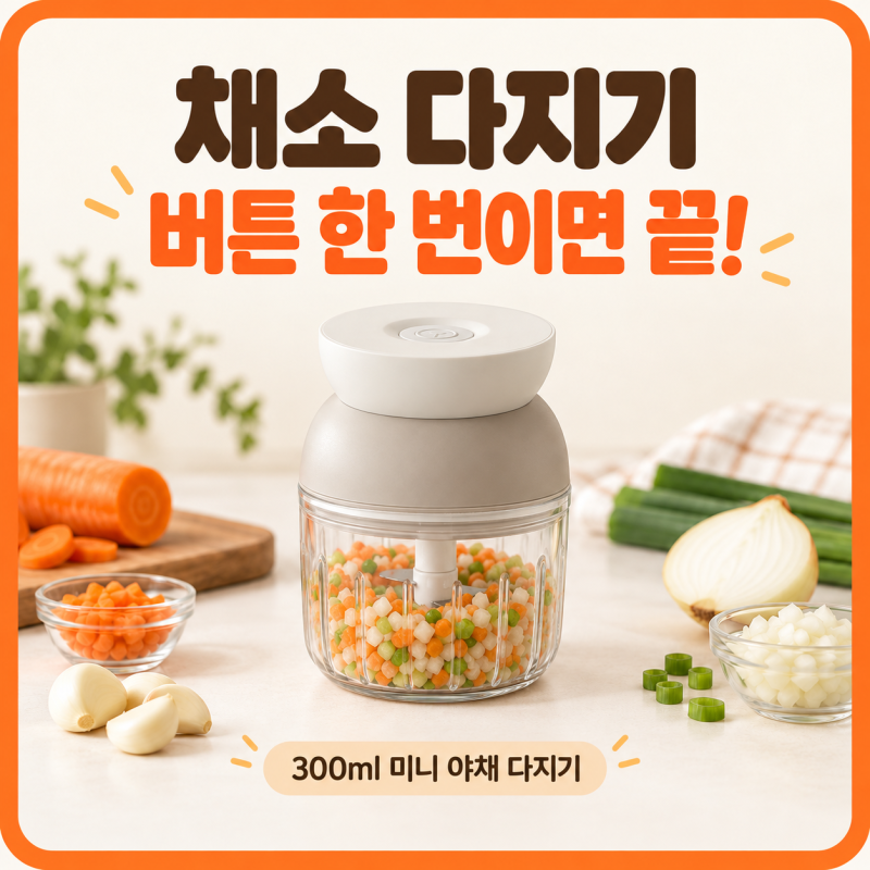동그랑땡 채소 아직도 일일이 다지세요? 쉽고 빠른 미니 야채 자동 다지기