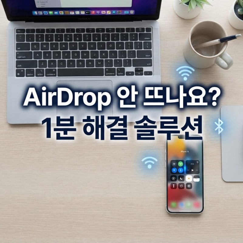 맥북 아이폰 에어드랍 연결 안됨 실패 시 1분 조치법