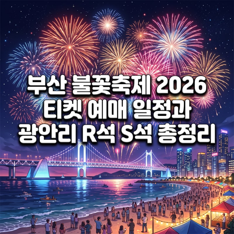 부산 불꽃축제 2026 티켓 예매 일정과 광안리 R석 S석 총정리