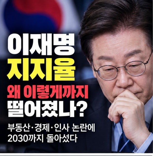 “40%까지 떨어졌다” 이재명 지지율 왜 이렇게까지 됐나? 2030까지 돌아선 이유
