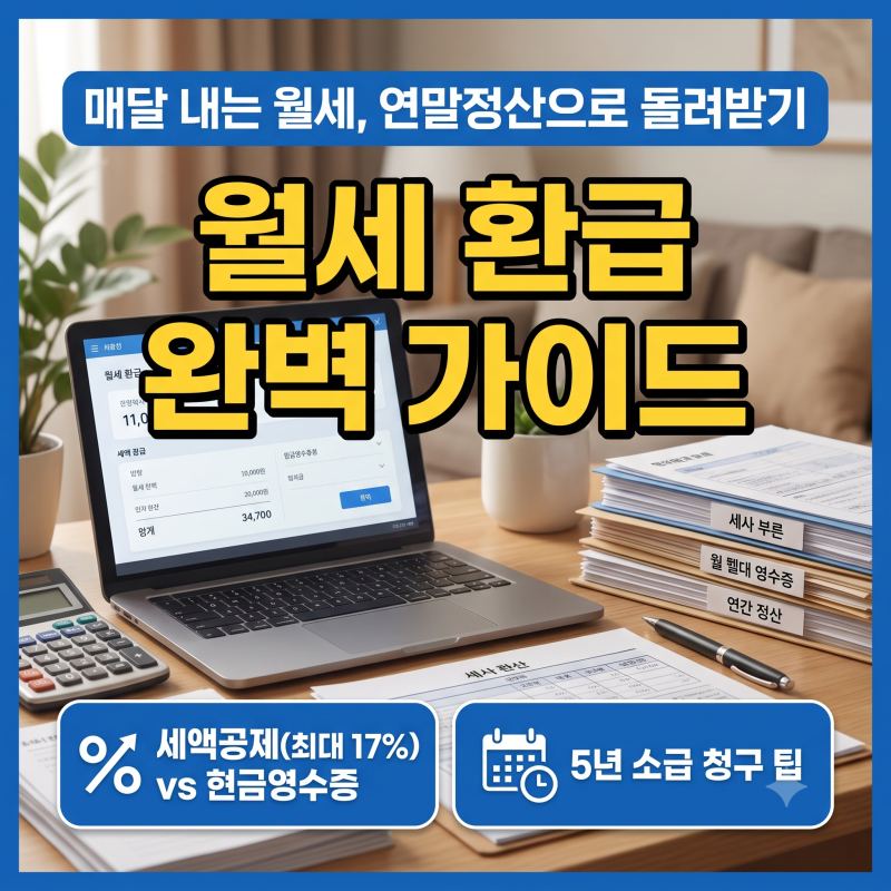 내가 낸 월세 최대 170만원 돌려받는 법: 월세 세액공제 vs 현금영수증 소득공제 차이와 5년 소....