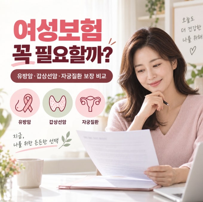 여성보험 꼭 필요할까? 유방암·갑상선암·자궁질환 보장 비교