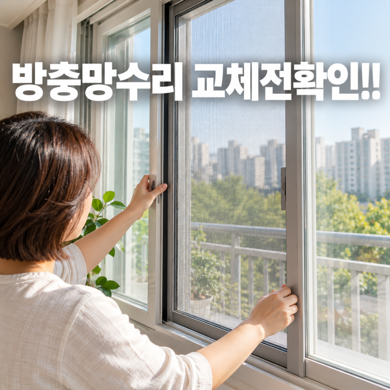 방충망수리 구멍 났다고 무조건 교체하지 마세요