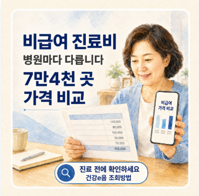 병원마다 다른 비급여 진료비｜건강e음 조회방법