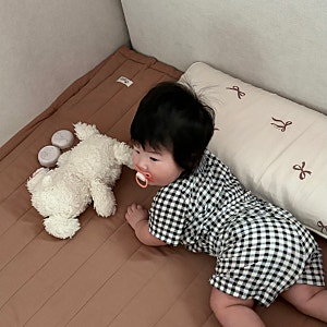 코코하니 실내복 • 메쉬 체크 반팔 아기 내복 4벌 후기