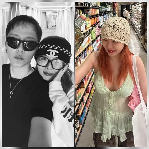 무대서 쓰러졌던 현아, ♥용준형과 미국서 활짝…팬들이 안도한 근황