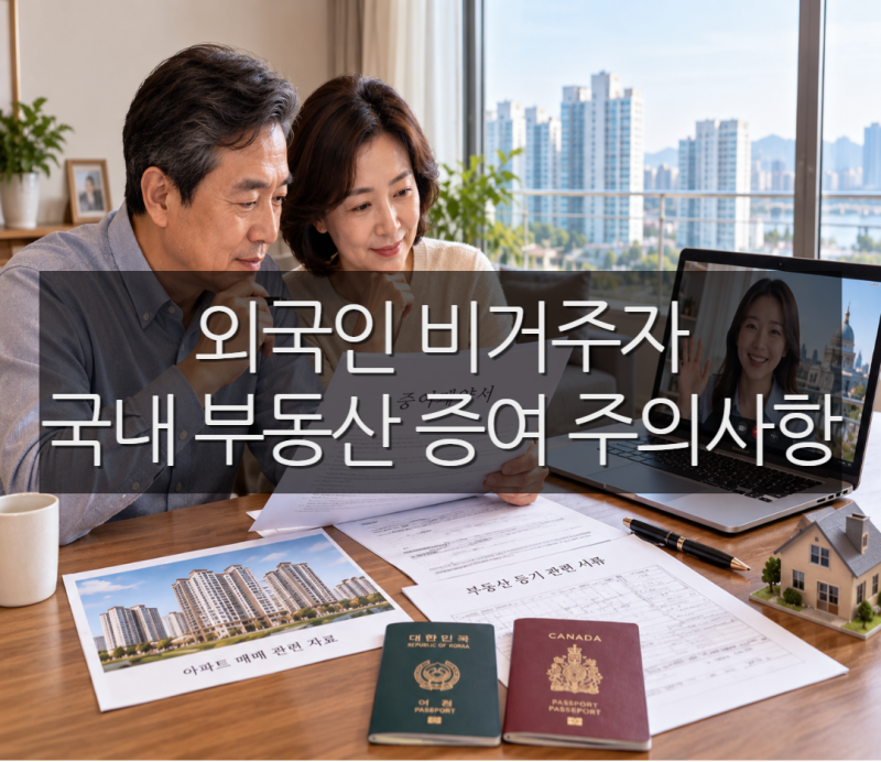 외국인 비거주자 국내 부동산 증여 주의사항