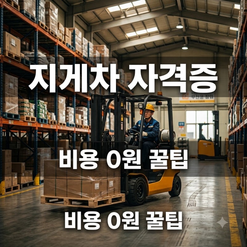"3일이면 따는데.." 지게차자격증비용 0원으로 해결하는 꿀팁?