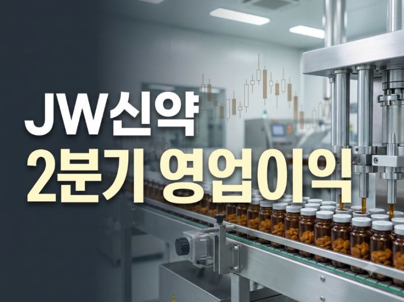 "탈모약만 파는 줄 알았다" JW신약 2분기 영업이익 무려...