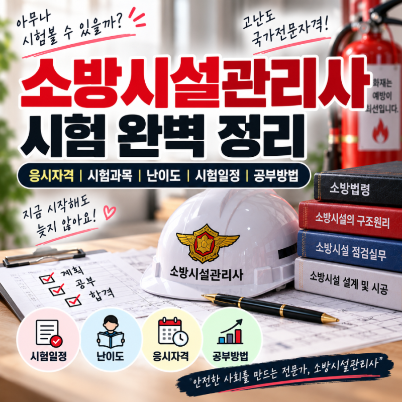 소방시설관리사 응시자격부터 시험과목·난이도까지 총정리｜2026 시험일정