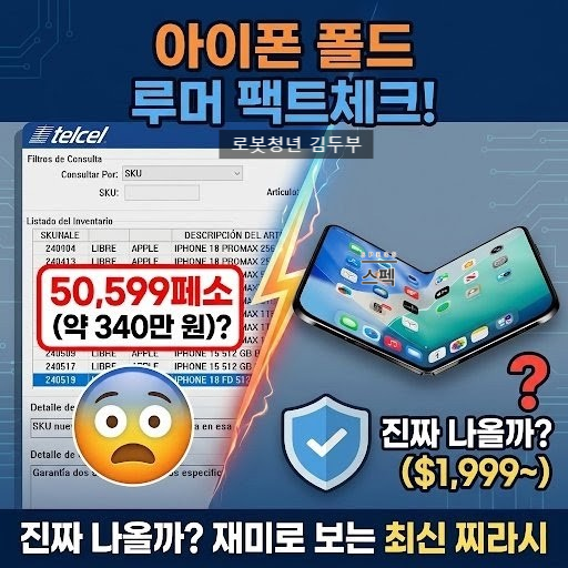 아이폰 폴더블 출시일 및 예상 가격 유출 루머 스펙 총정리