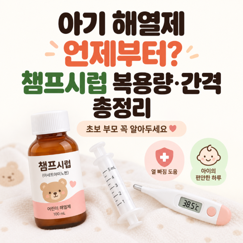 아기 해열제 언제부터? 챔프시럽 복용량·간격 총정리｜초보 부모 꼭 알아두세요