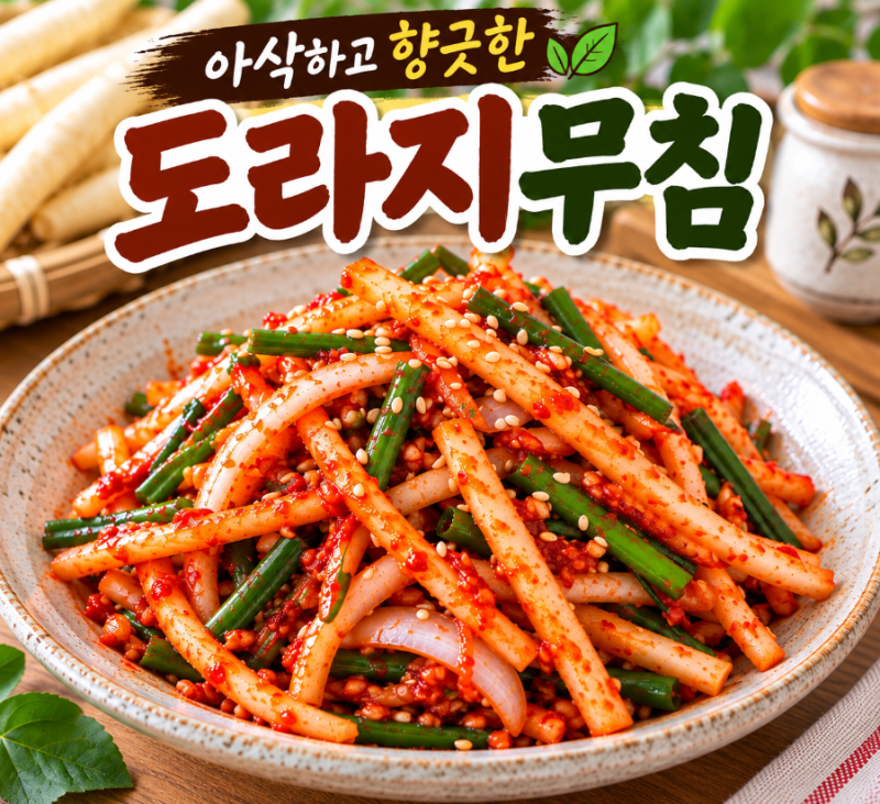 도라지무침 황금레시피, 새콤달콤 아삭하게 만드는 법 쓴맛과 아린맛 제거하는법