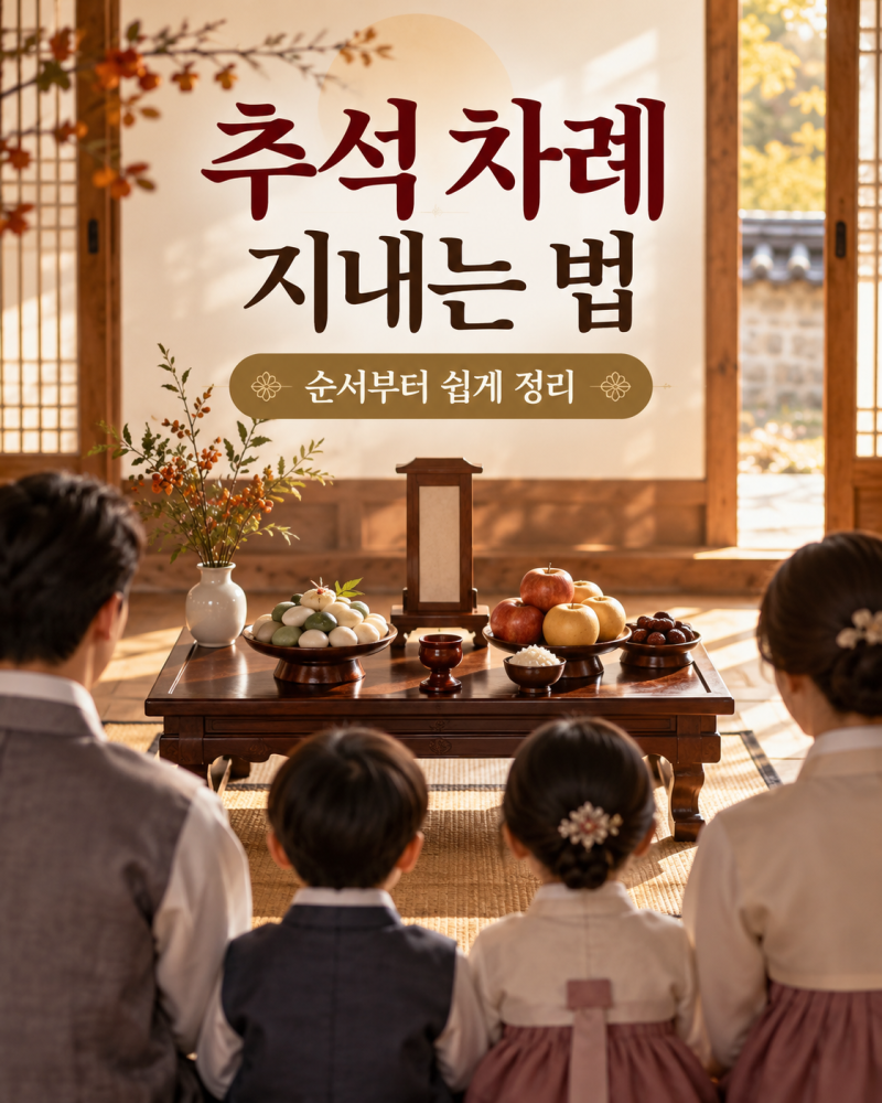 추석 차례 지내는 법｜차례 순서·시간·절하는 방법 쉽게 정리
