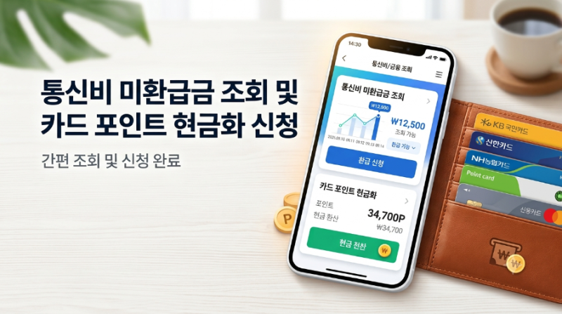 [숨은 돈 찾기] 카드포인트 통합조회 현금화부터 통신비 미환급금까지 1원도 안 남기고 입금....