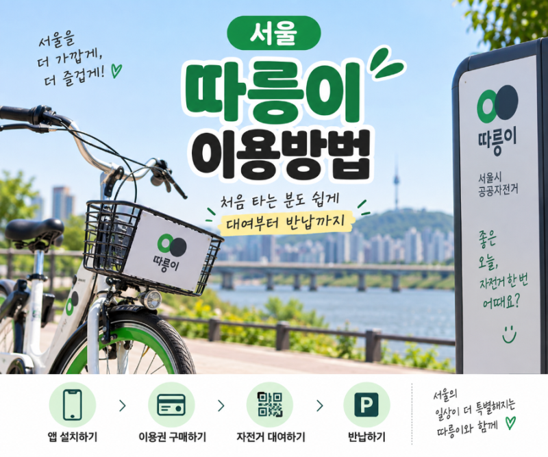 서울 따릉이 이용방법 | 대여부터 반납까지