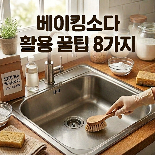 베이킹소다 청소 꿀팁 8가지｜냄새 제거부터 기름때까지 한 번에