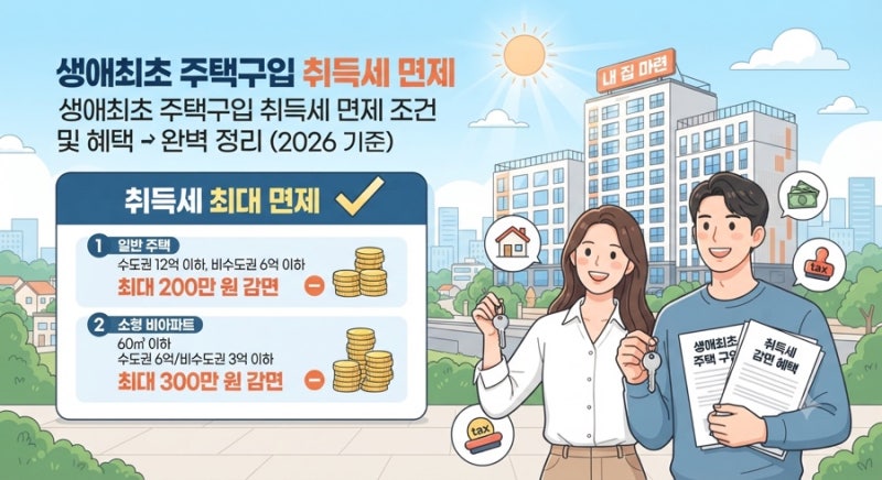 [필독] 생애최초 주택 취득세 감면, '취득일 60일 이내' 꼭 신청하세요! (조건 및 혜택 총정리)