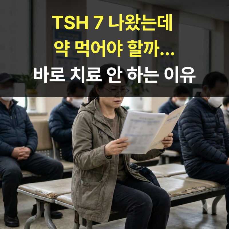 TSH 7 나왔는데 약 먹어야 할까...바로 치료 안 하는 이유