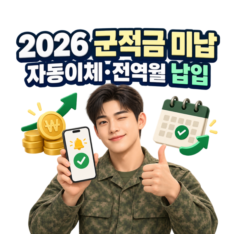 2026 군적금 한 달 미납하면? 자동이체 실패·전역월 납입방법
