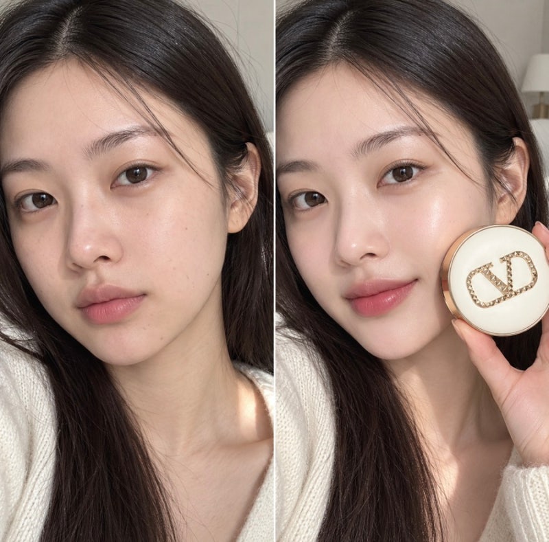 발렌티노 쿠션 촉촉한 물광 고쿠션 글로우 건성 추천 명품 화장품