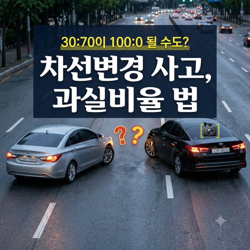 30:70이 100:0이 될 수도 있다, 차선변경 사고 과실비율 판단법