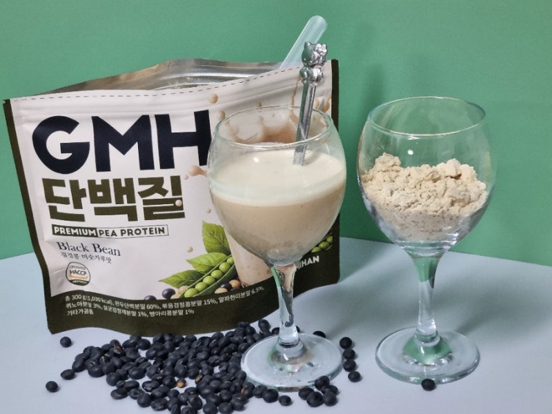 기미한 단백질 쉐이크 추천, 검정콩 미숫가루맛 식물성 단백질 먹어보니