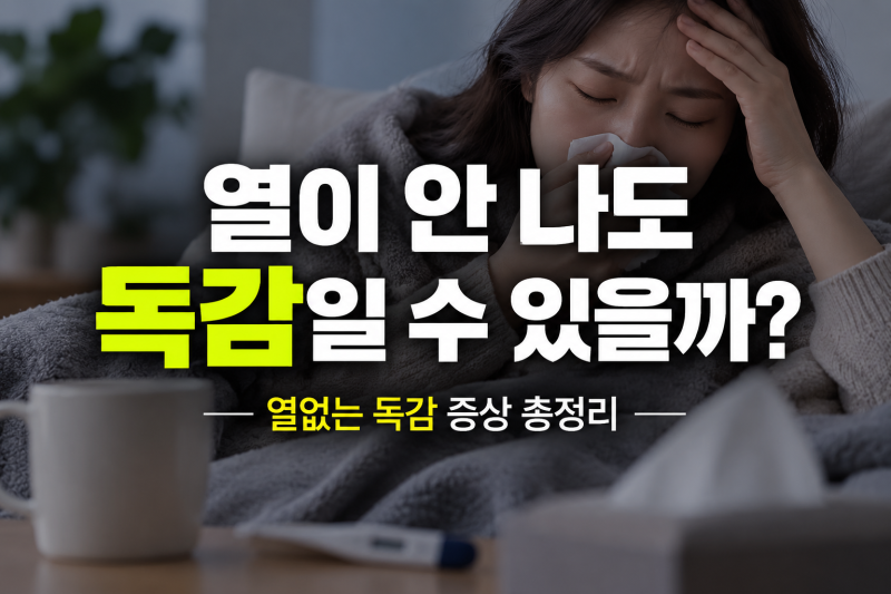 열없는 독감 증상, 열이 안 나도 독감일 수 있을까?
