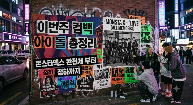 이번주 컴백 아이돌 총정리 — 몬스타엑스 완전체부터 청하까지