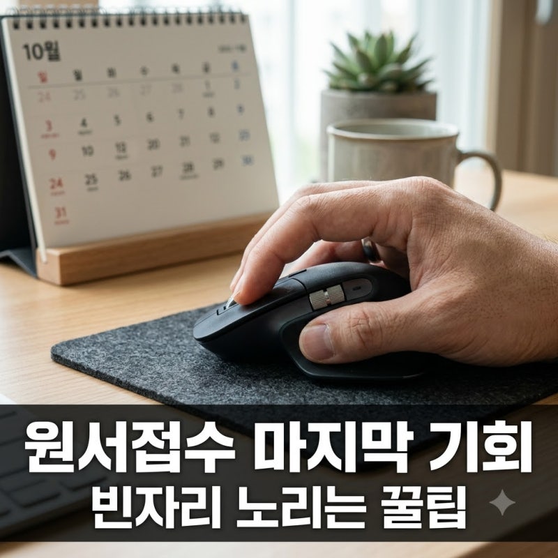 "빈자리 날 때까지 새로고침.." 공인중개사원서접수 놓쳤다면 딱 이때를 노리세요