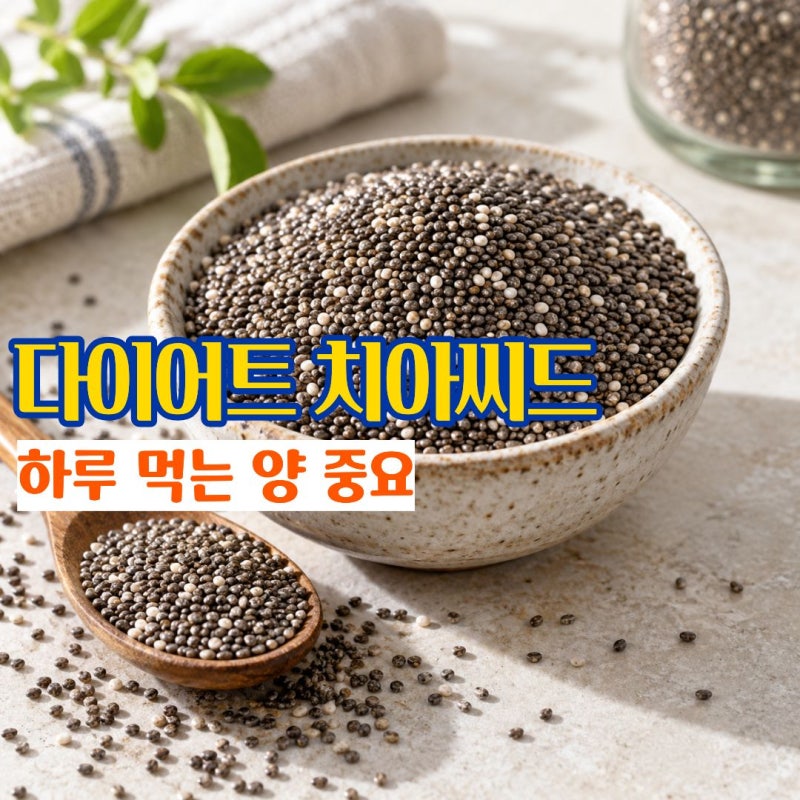 치아씨드효능 다이어트에 좋은 치아씨드 물에 불려 먹는법 하루섭취량과 부작용