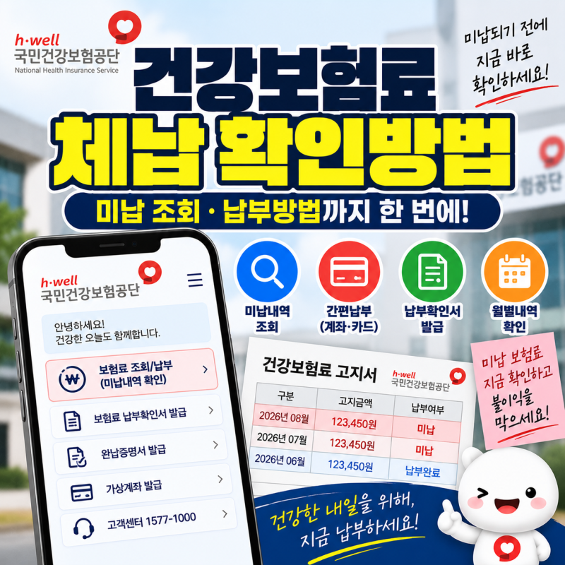 건강보험료 체납 확인방법｜미납 조회·납부방법