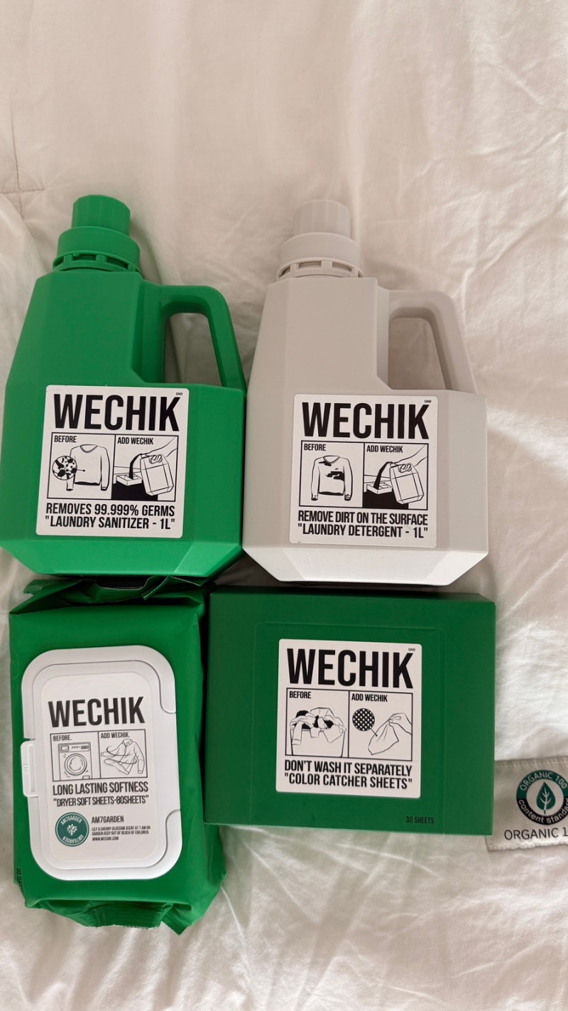위칙(WECHIK) 세탁세제부터 건조기시트까지｜친돈친산. 선물받아 써본 솔직 후기